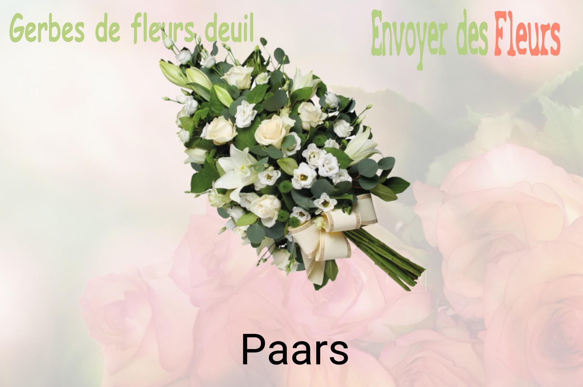 Gerbe de fleurs de deuil livrée à Paars